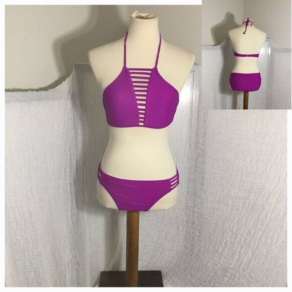 No Boundaries Purple/Pink Two Piece Swimset Size Small (3-5) - Picture 1 of 7